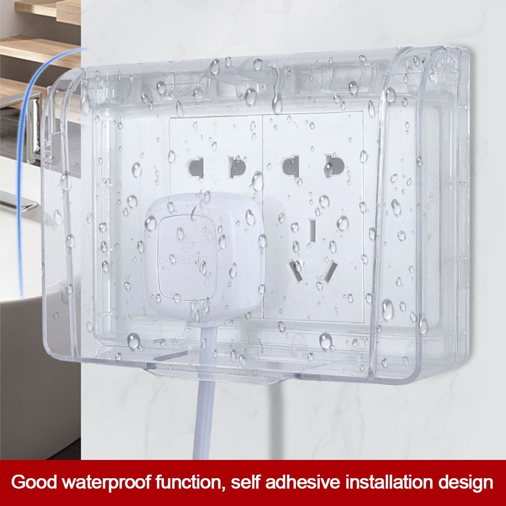 Outdoor Power Socket Cover - Wall-mounted Switch Protective Cover Self-Adhesive 86