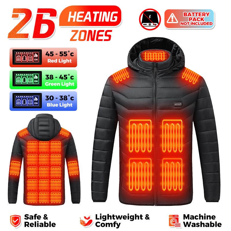 Outdoor Power Heater - Heated Jacket 26 Heating Zones Waterproof