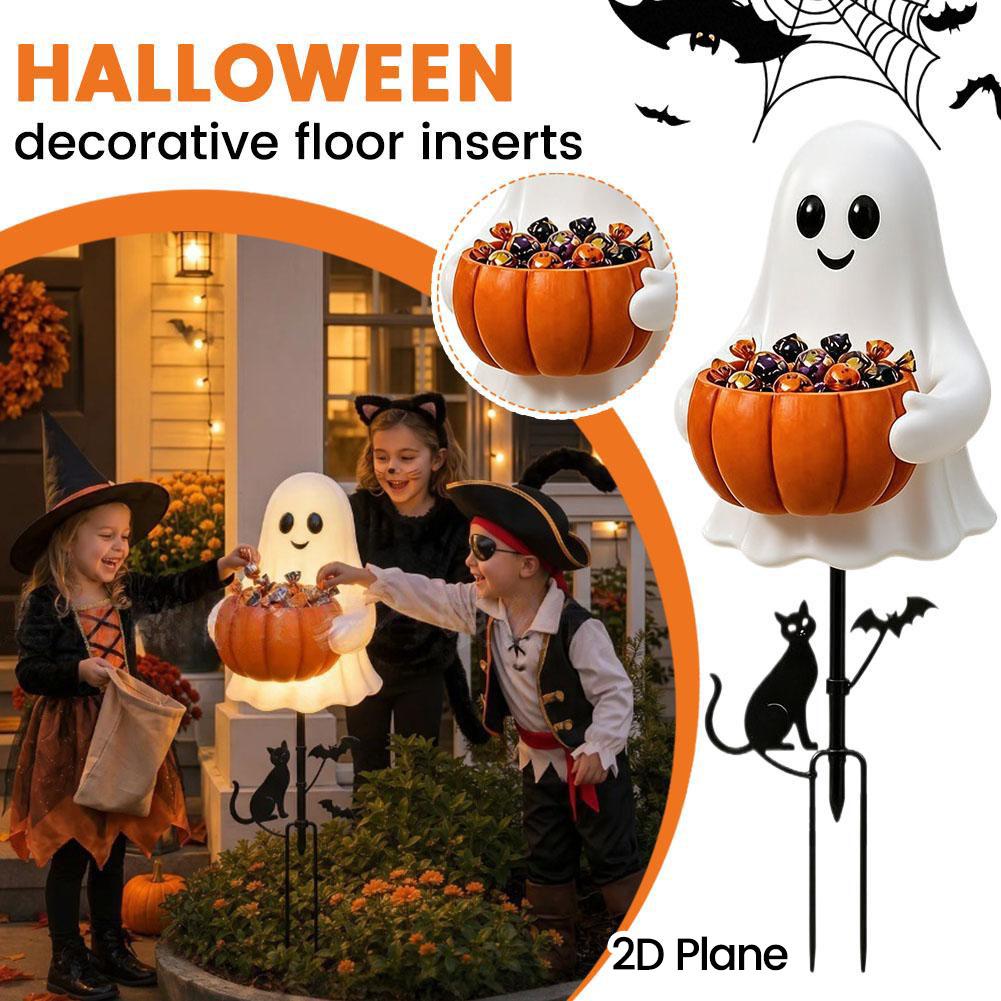 Outdoor Power Point - 2D Halloween Ghost Pumpkin Candy Holder
