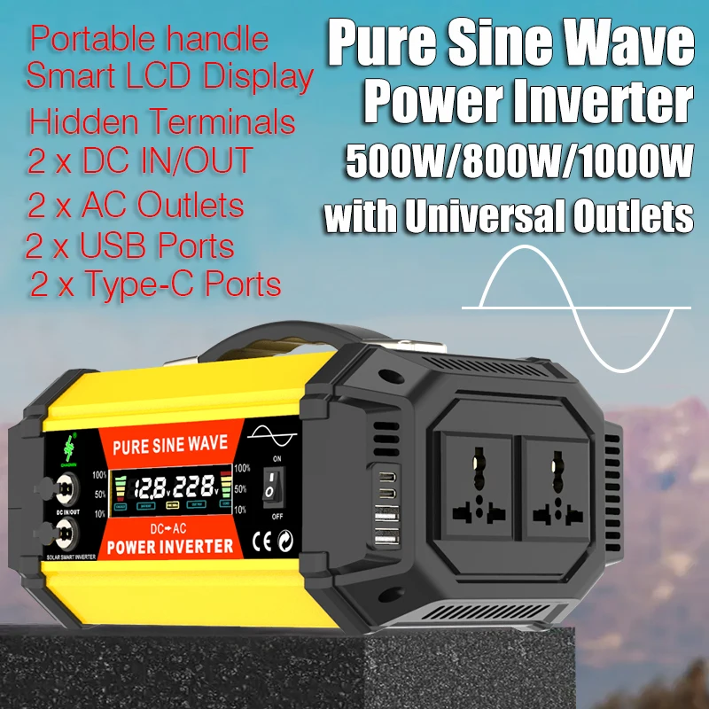 Outdoor Power Inverter - 800W Pure Sine Power Inverter -