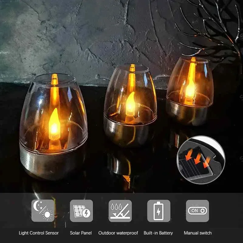 LED Solar Candles Light Flamel - огляд і ціна Outdoor Power Outlet Solar