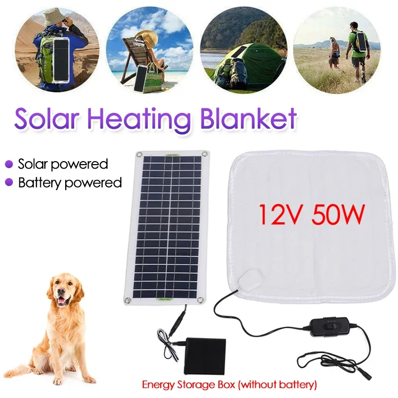 12V 50W Solar Panel Powered El - огляд і ціна Outdoor Power Heater