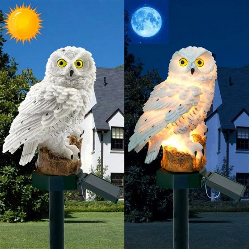 Solar Owl Statue Garden Light  - огляд і ціна Outdoor Power Outlet Solar
