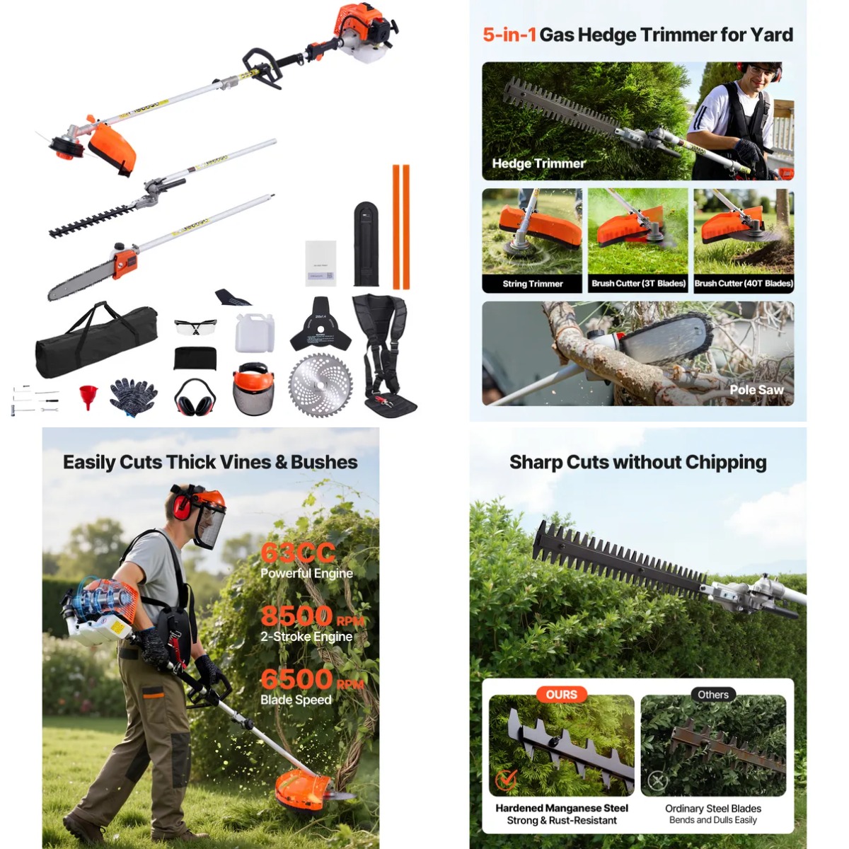 Gas Hedge Trimmer, 2 Cycle Gas - огляд і ціна Hedge Trimmer Cordless