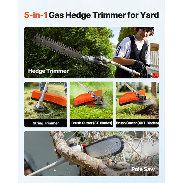 Gas Hedge Trimmer, 2 Cycle Gas - огляд і ціна Hedge Trimmer Cordless