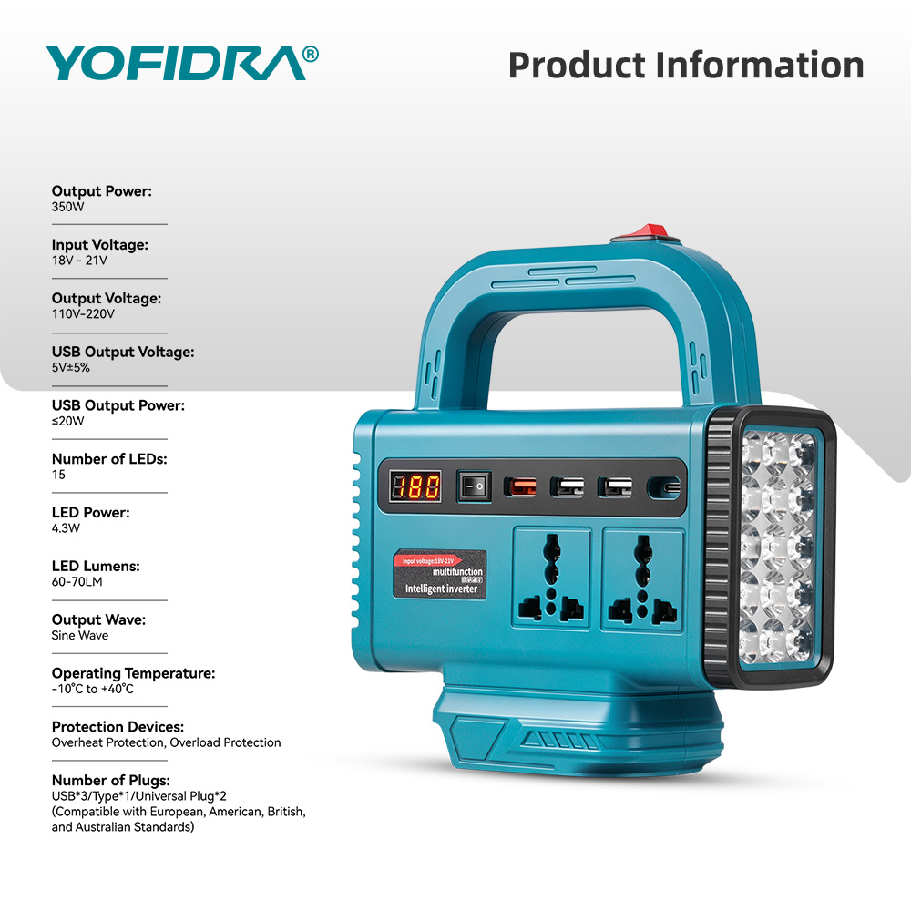 YOFIDRA 220V Portable Power In - огляд і ціна Outdoor Power Point