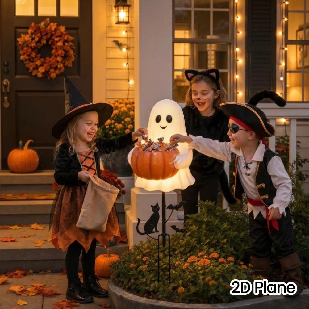 2D Halloween Ghost Pumpkin Can - огляд і ціна Outdoor Power Point