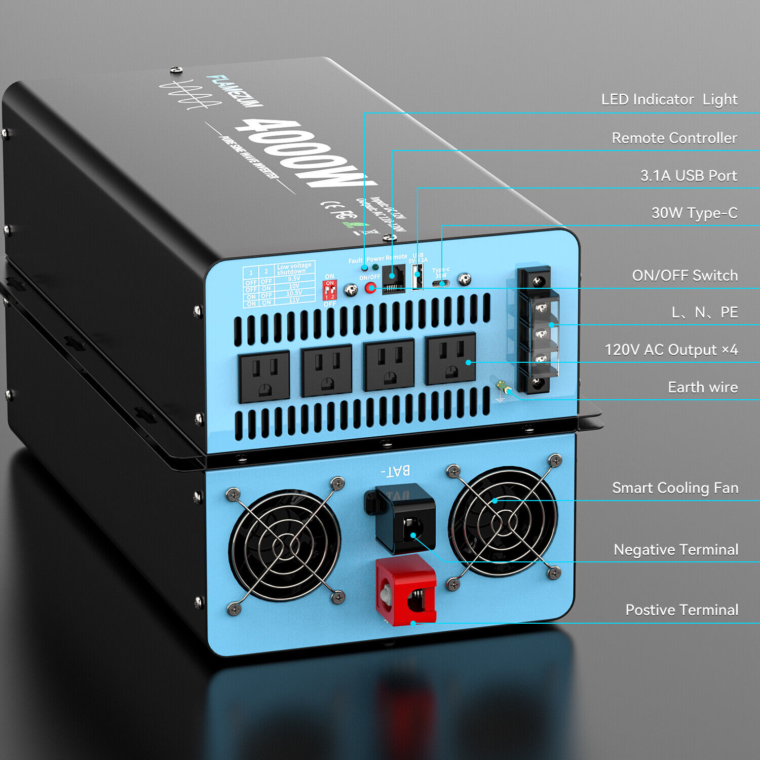 4000W Pure Sine Wave Power Inv - огляд і ціна Outdoor Power Inverter